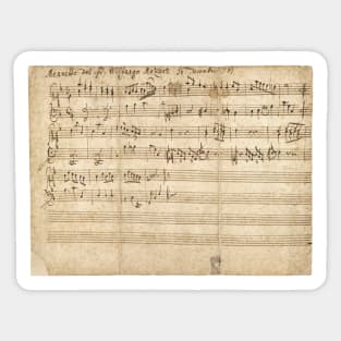 Mozart | Original manuscript | First musical composition | 4 of 4 Sticker